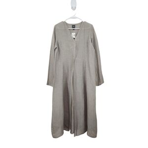Eileen Fisher Women's Linen Silk Long Sleeves Lighweight Lagenlook Dress